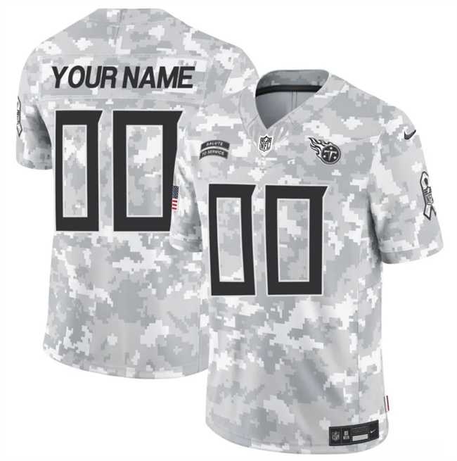 Men%27s Tennessee Titans Active Player Custom 2024 F.U.S.E Arctic Camo Salute To Service Limited Stitched Football Jersey